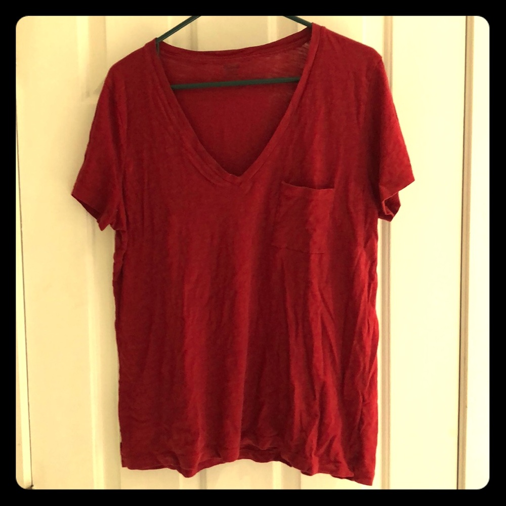 Madewell Whisper Cotton V-neck Pocket Tee